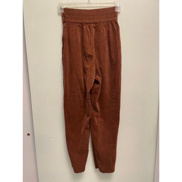 Vintage Women Pants XS Brown Corduroy Beaded High Rise Pleat Celestial Boho 70s - Picture 4 of 11